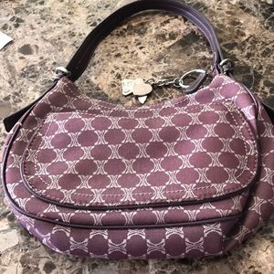 Nine West burgundy and tan purse.